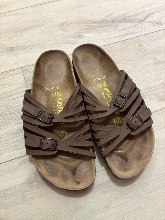 Birkenstock Shoes - Birkenstock Sandals Brown Multi-Strap Buckle Slides